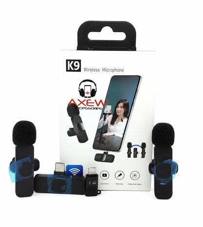 K9 Dual Wireless Microphone For Smartphones